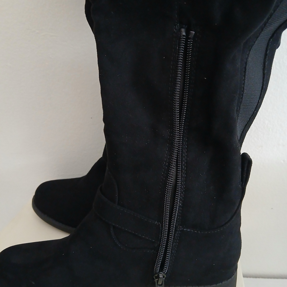 Black Knee-High Women's Boots Size 6.5 New - Picture 7 of 12